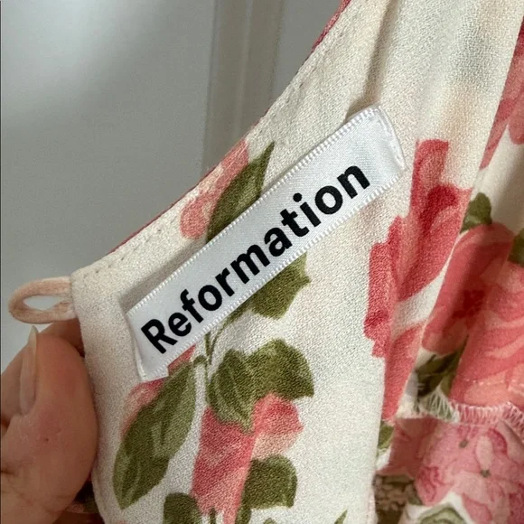 Reformation Pink and Green Floral Maxi Dress - Picture 2 of 4